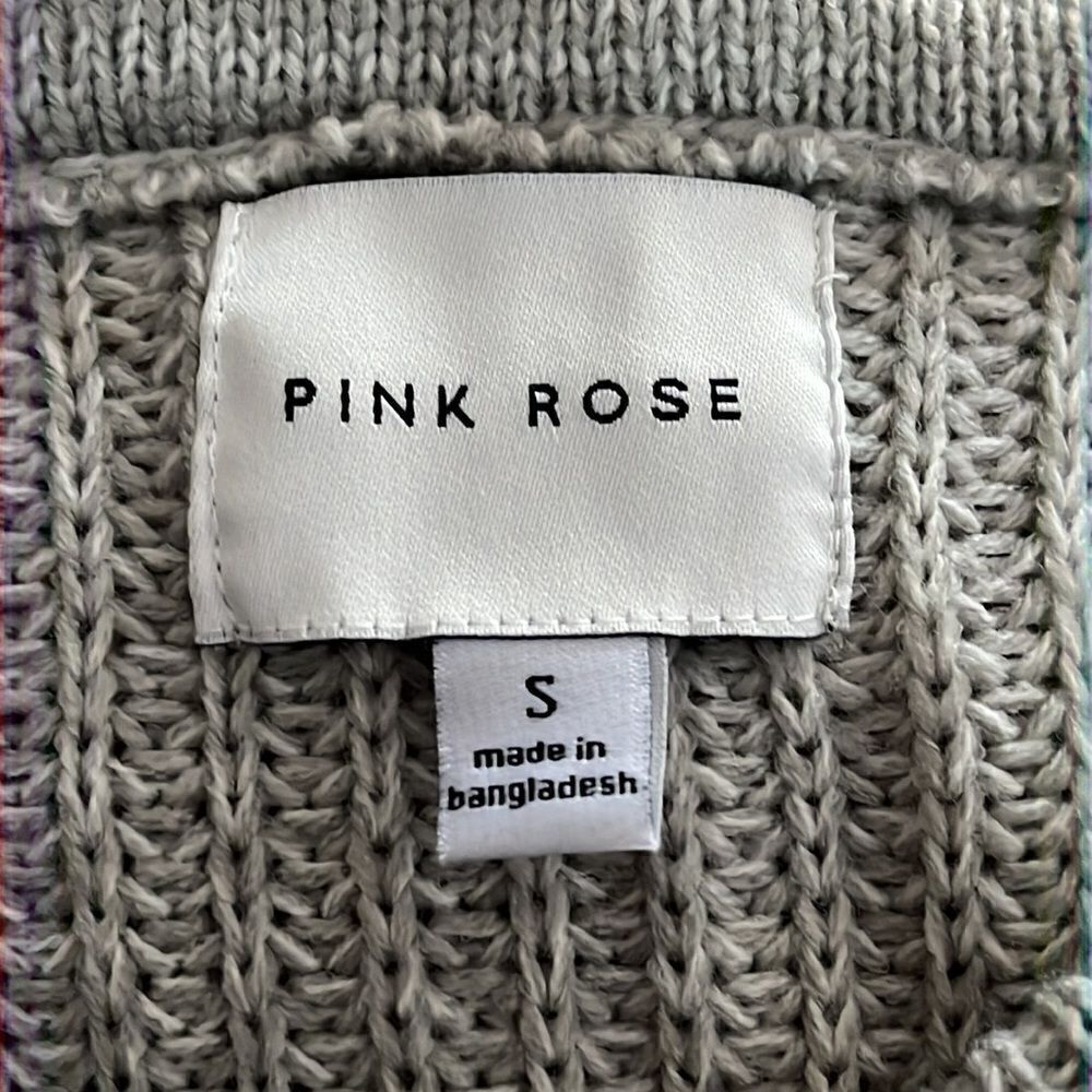 ‎Pink Rose Striped Gray Sweater - Picture 3 of 4